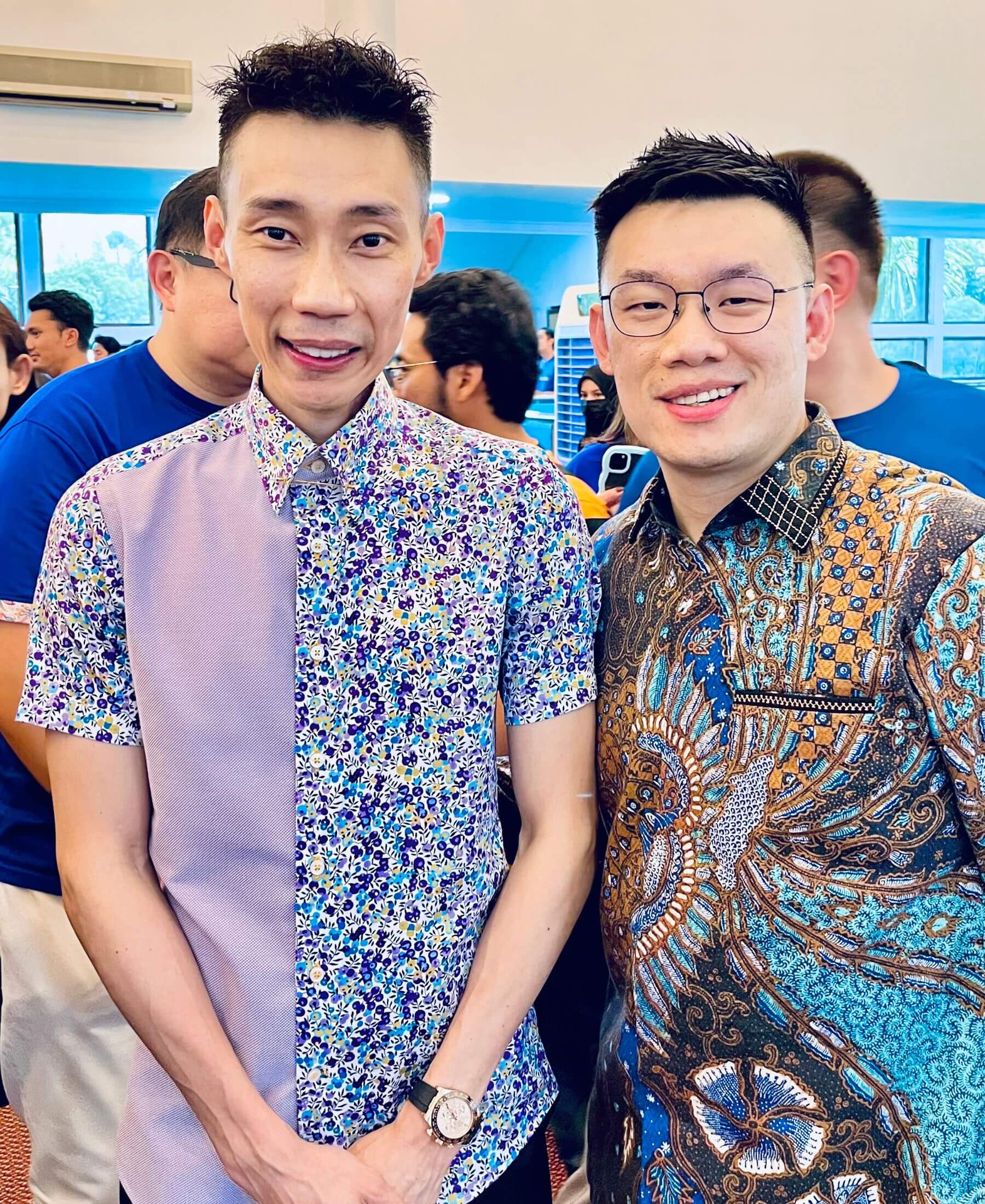 Sam Siew with Lee Chong Wei